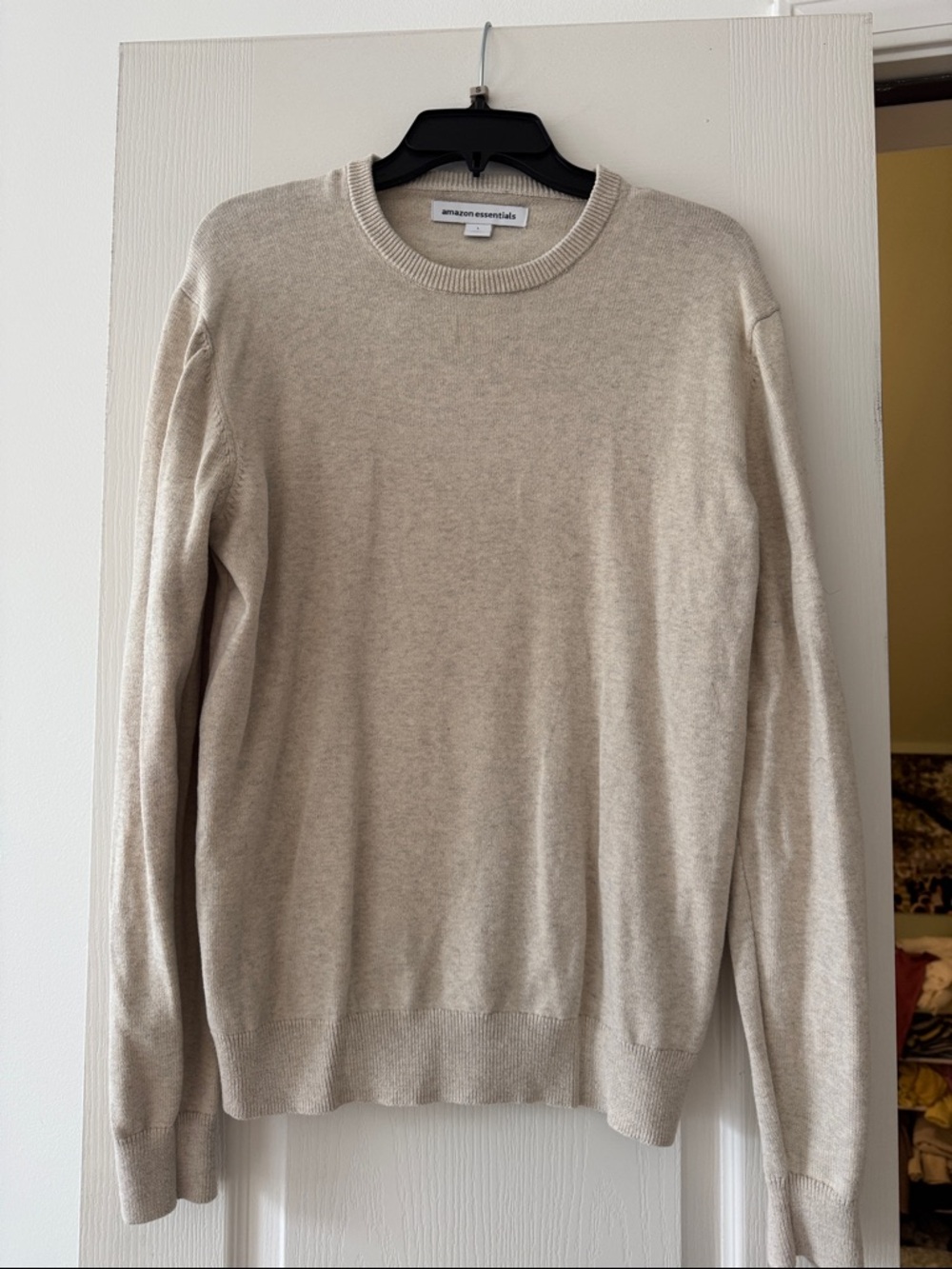 Amazon Essentials Men's Crewneck Sweater in Beige Heather